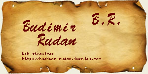Budimir Rudan vizit kartica